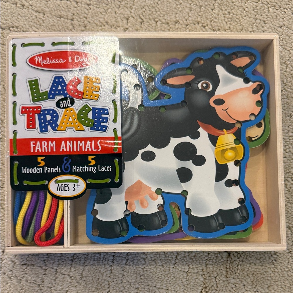 Melissa & Doug Lace and Trace Farm Animals - Colorful Set